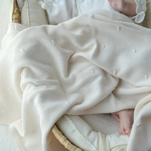 blanco ベビー ニットブランケット organic cotton blanket オーガニックコットン 無地 ブランコ